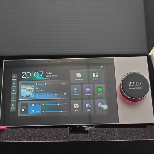 7-Inch Smart Control Panel with Built-in 200W Amplifier | Alexa, ZigBee Gateway, Android 11 | 2-Zone Audio System