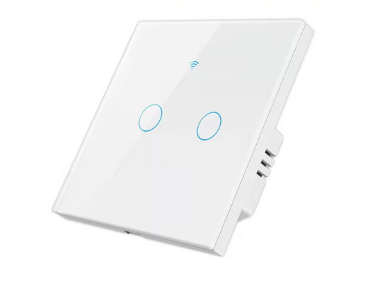 2 Gang Smart Light Switch WiFi - Glass