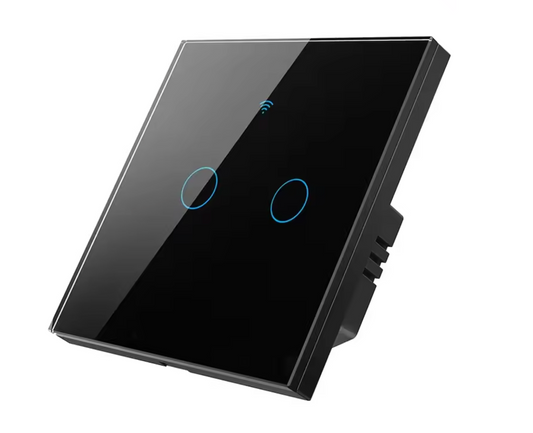 2 Gang Smart Light Switch WiFi - Glass