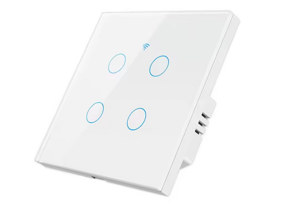 4 Gang Smart Light Switch WiFi - Glass