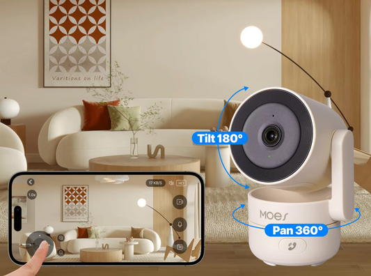 Smart Home Security Camera, Indoor Pan/Tilt 4MP HD, Night Vision, Motion Sound Detection, Panoramic Patrol Monitor