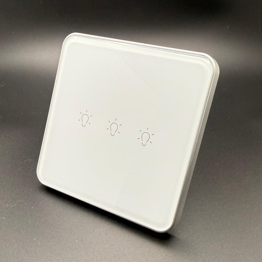 3 Gang Smart Light Switch WiFi/Zigbee - Glass Premium