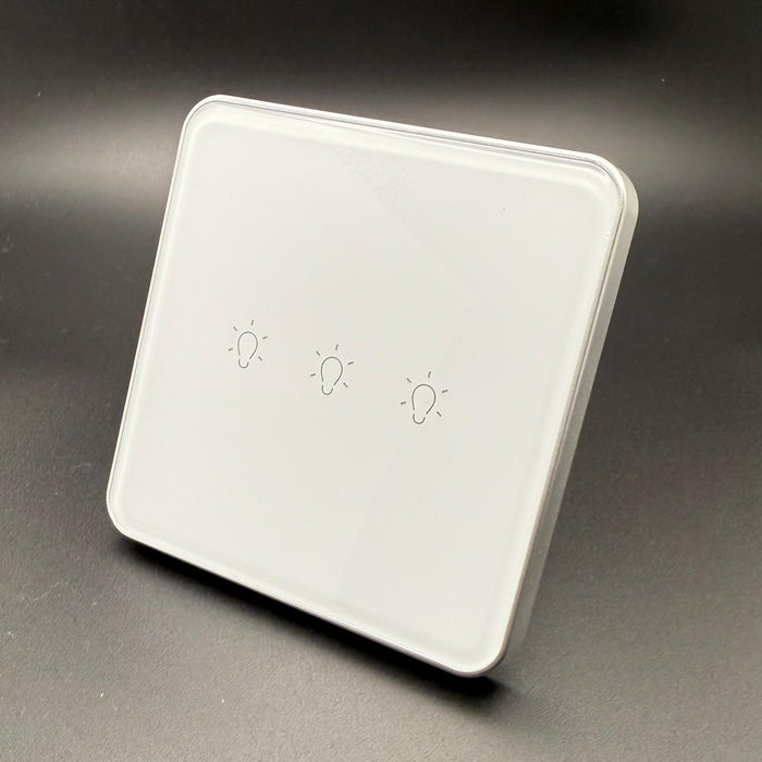 3 Gang Smart Light Switch WiFi/Zigbee - Glass Premium