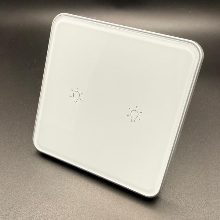 2 Gang Smart Light Switch Zigbee - Glass Premium