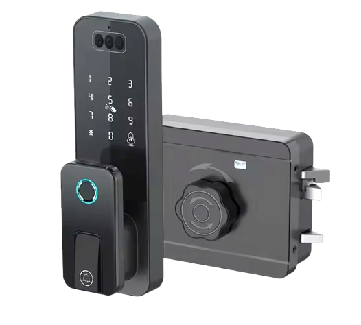 Outdoor Smart Gate Lock – 3D Face Recognition, Palm & Fingerprint | Bluetooth